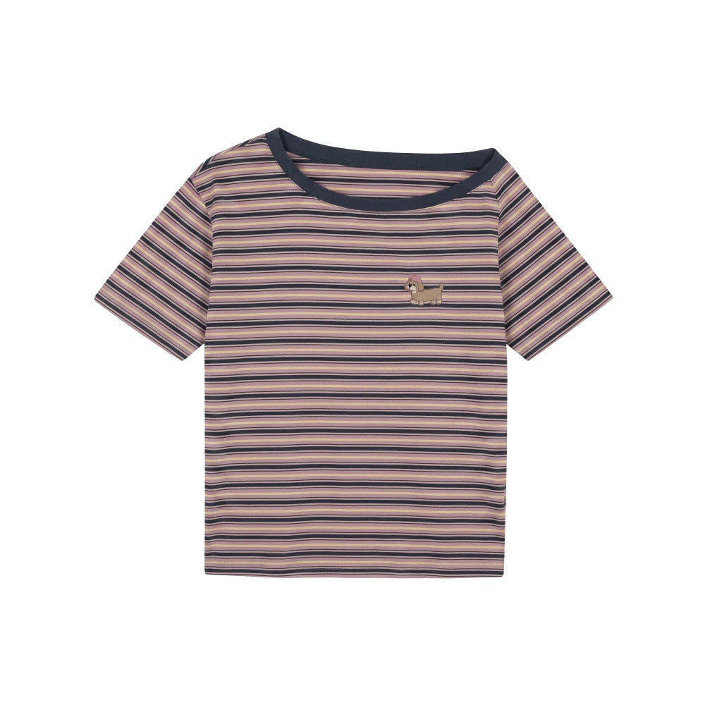T-shirt coton pur épaule asymétrique slim femme