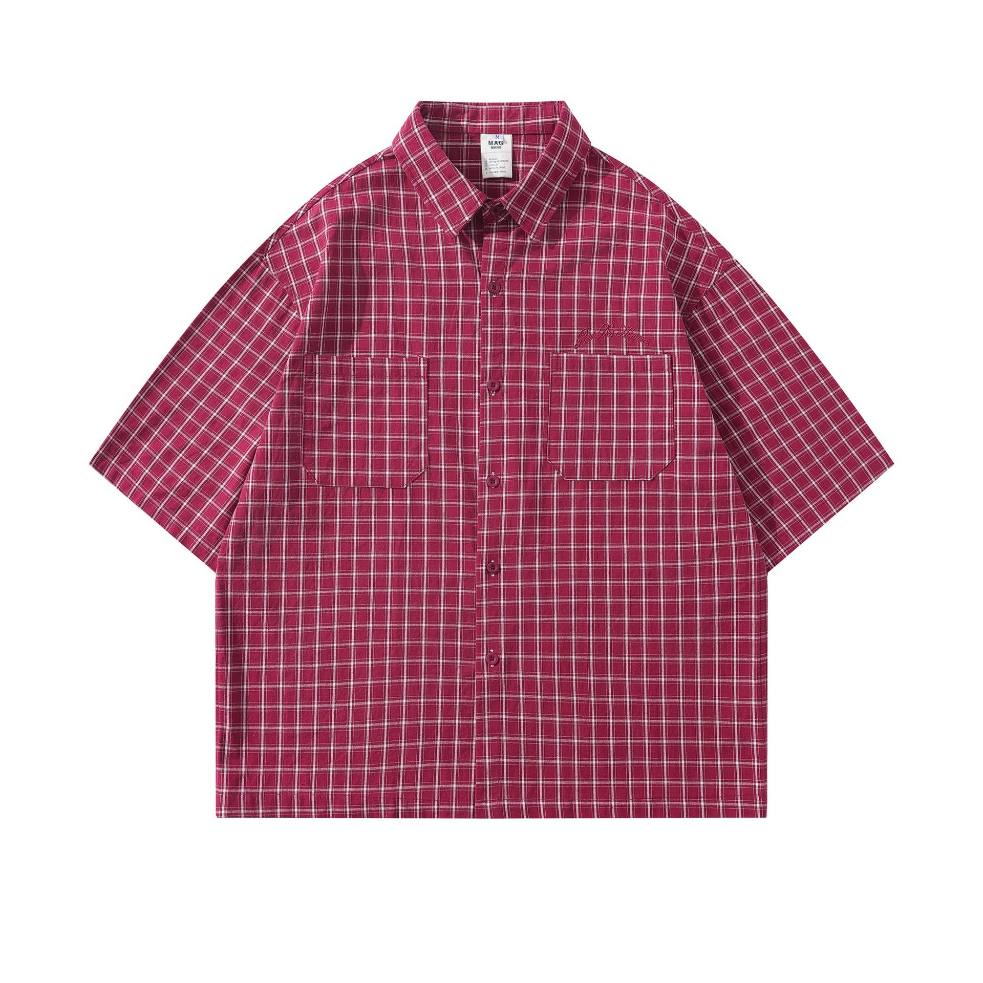 Basic checkered shirt T-shirt