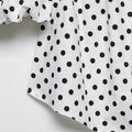Romantic Bubble Sleeve One Shoulder Polka Dot Short Top