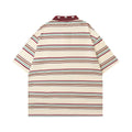 Striped children's printed short sleeved shirt