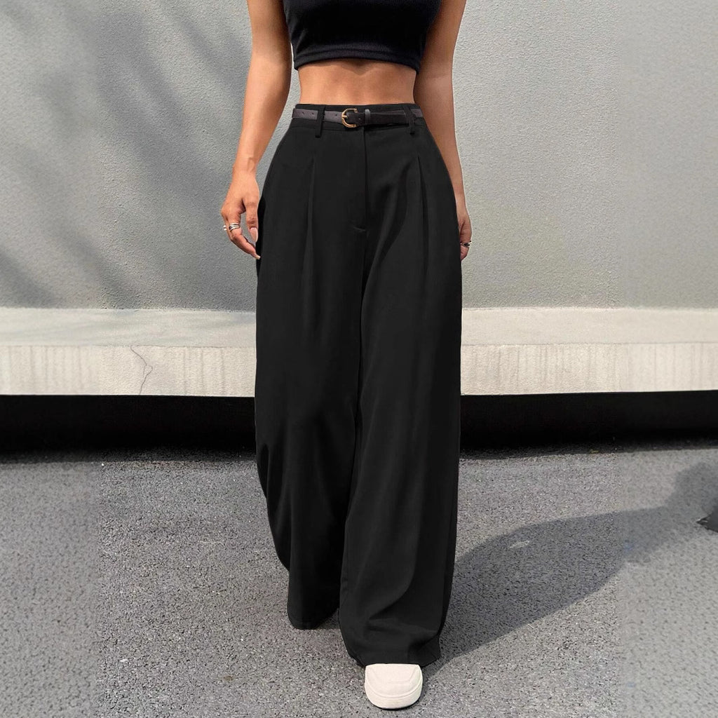 High waisted wide leg pants