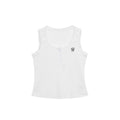 Lace Trim U-Neck Vest Slim Fit Versatile Henley Sleeveless Inner Top