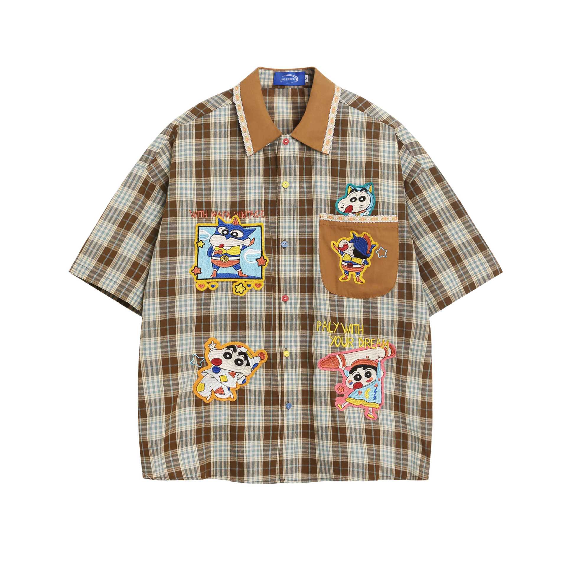 Crayon Shin chan Embroidered Short Sleeve