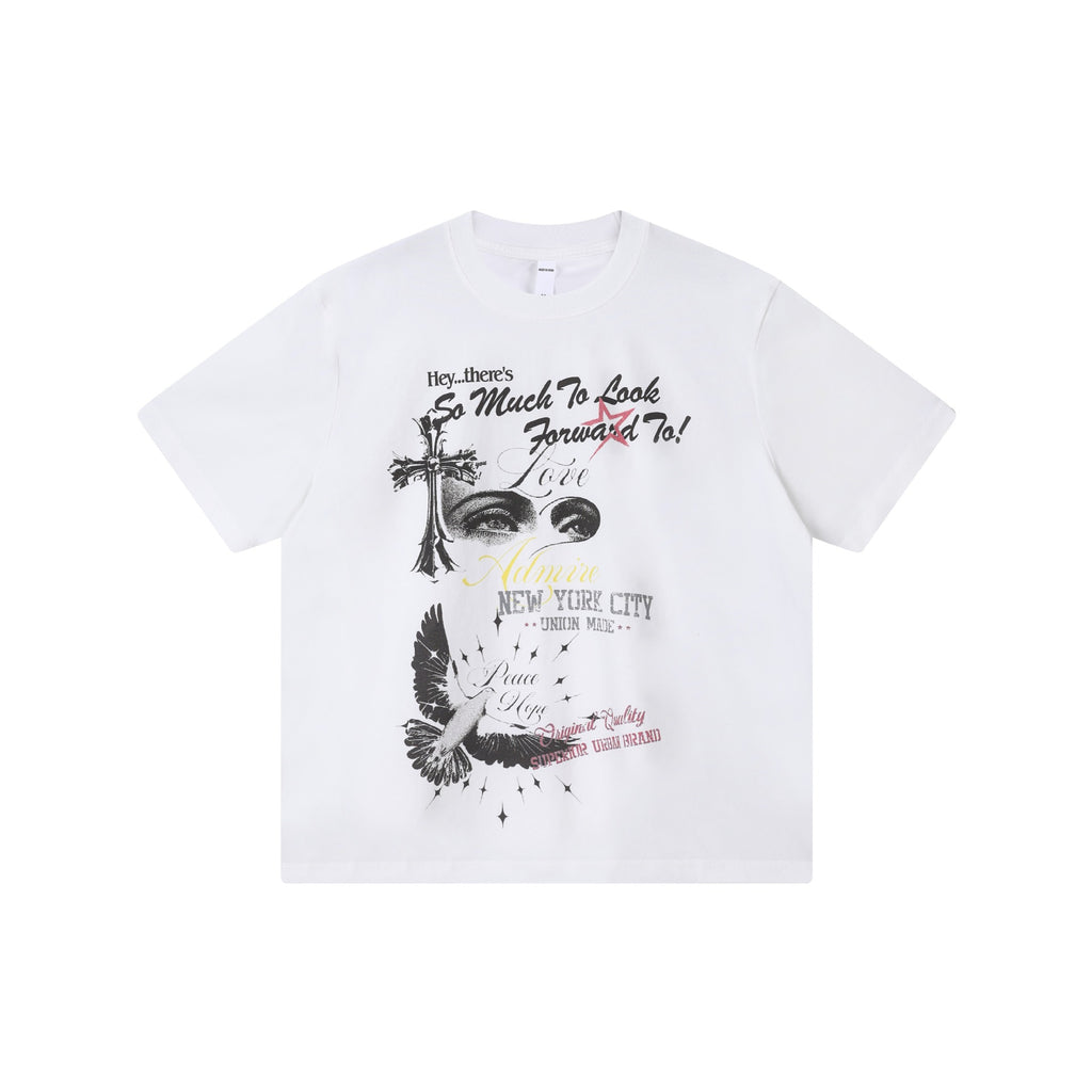 Peace dove print short sleeved shirt