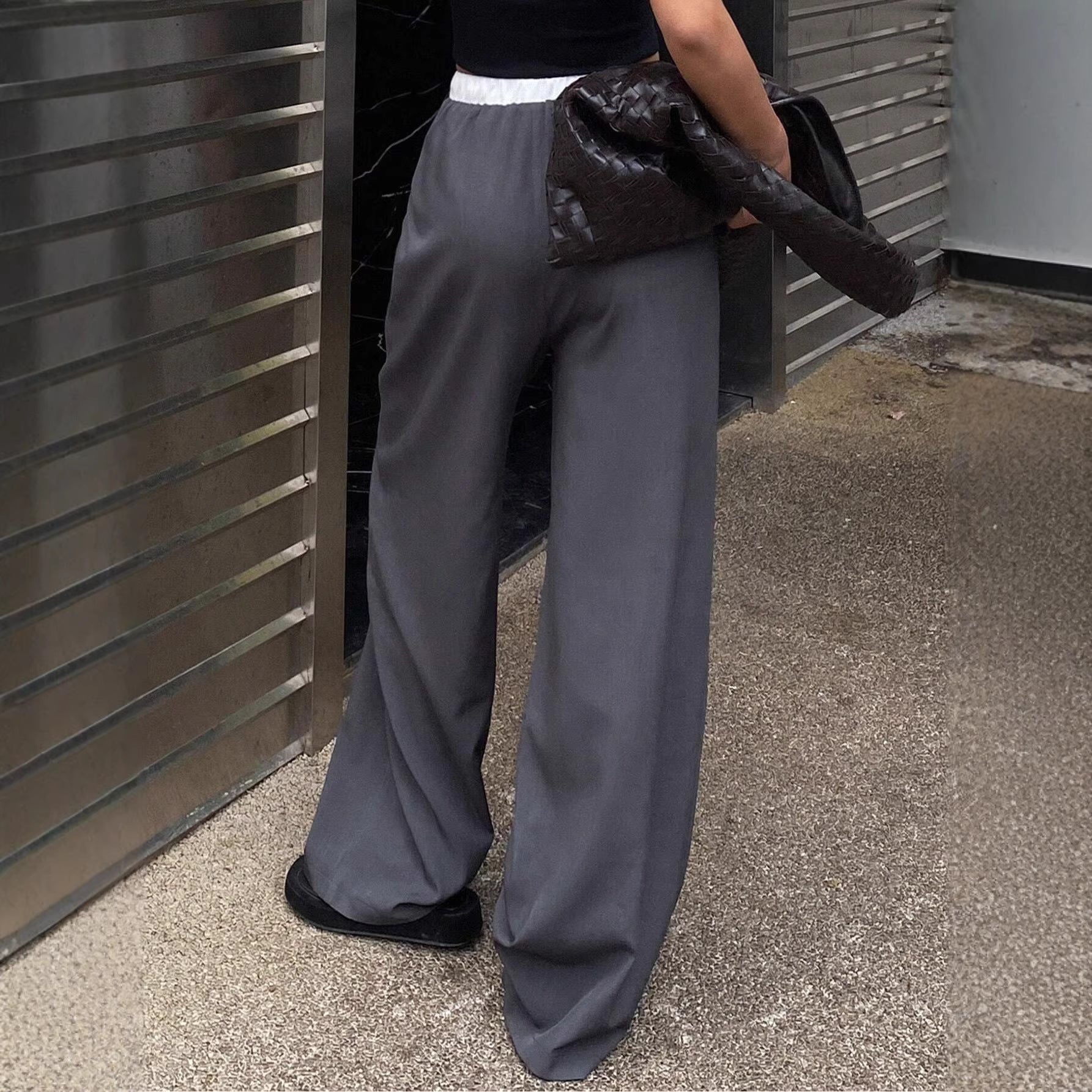 Straight wide-leg pants