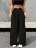 High waisted wide leg pants