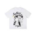 Rock portrait printed short sleeved shirt