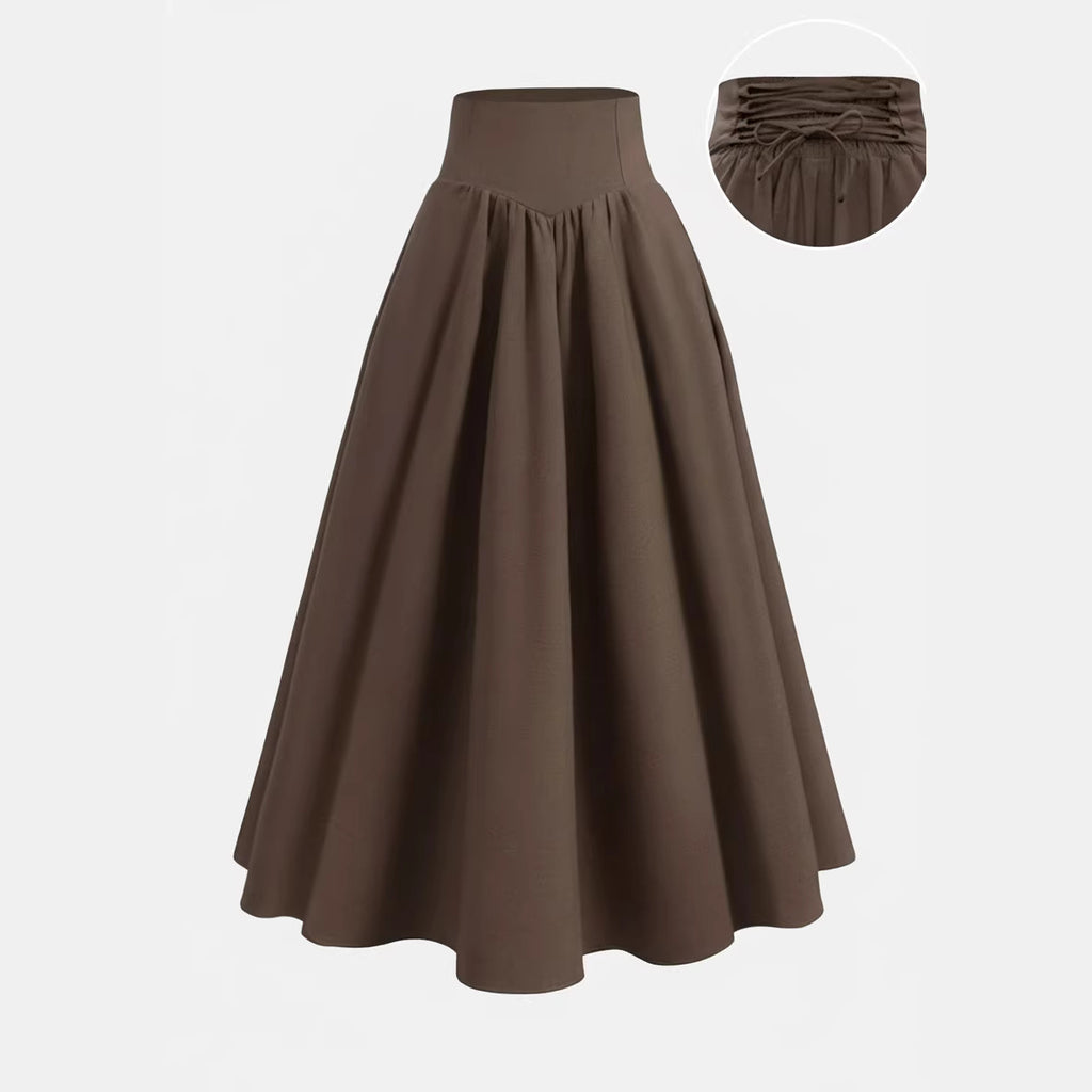 High waisted A-line slimming skirt