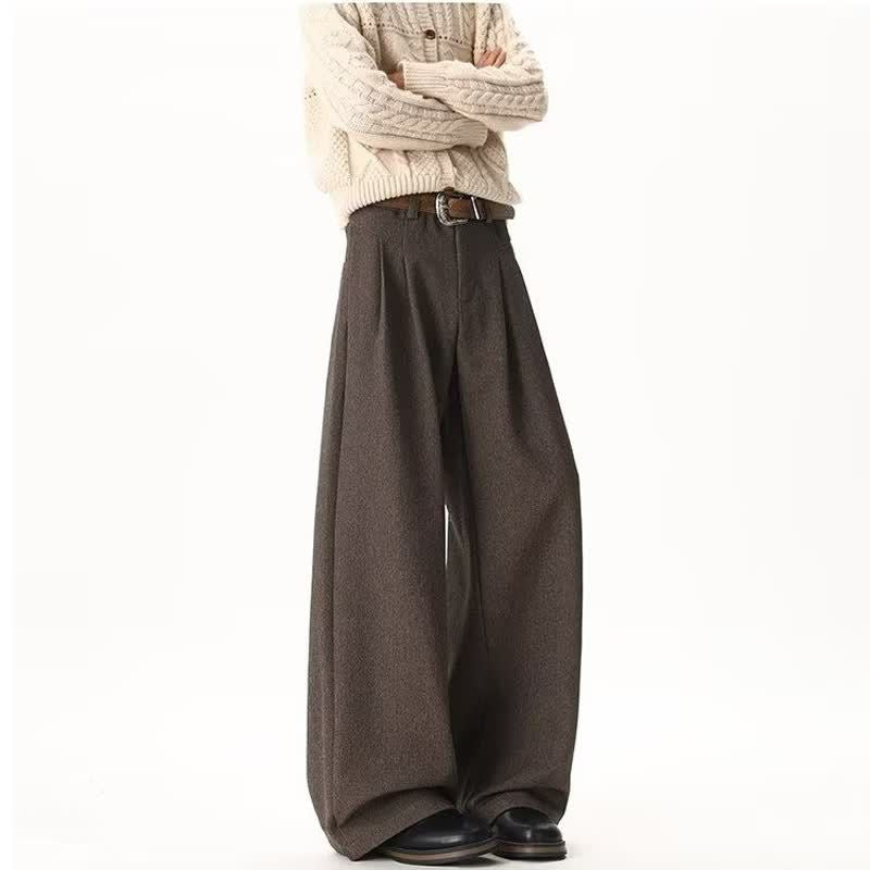 Loose Drape Casual Pants, High Street Wide Leg Pants
