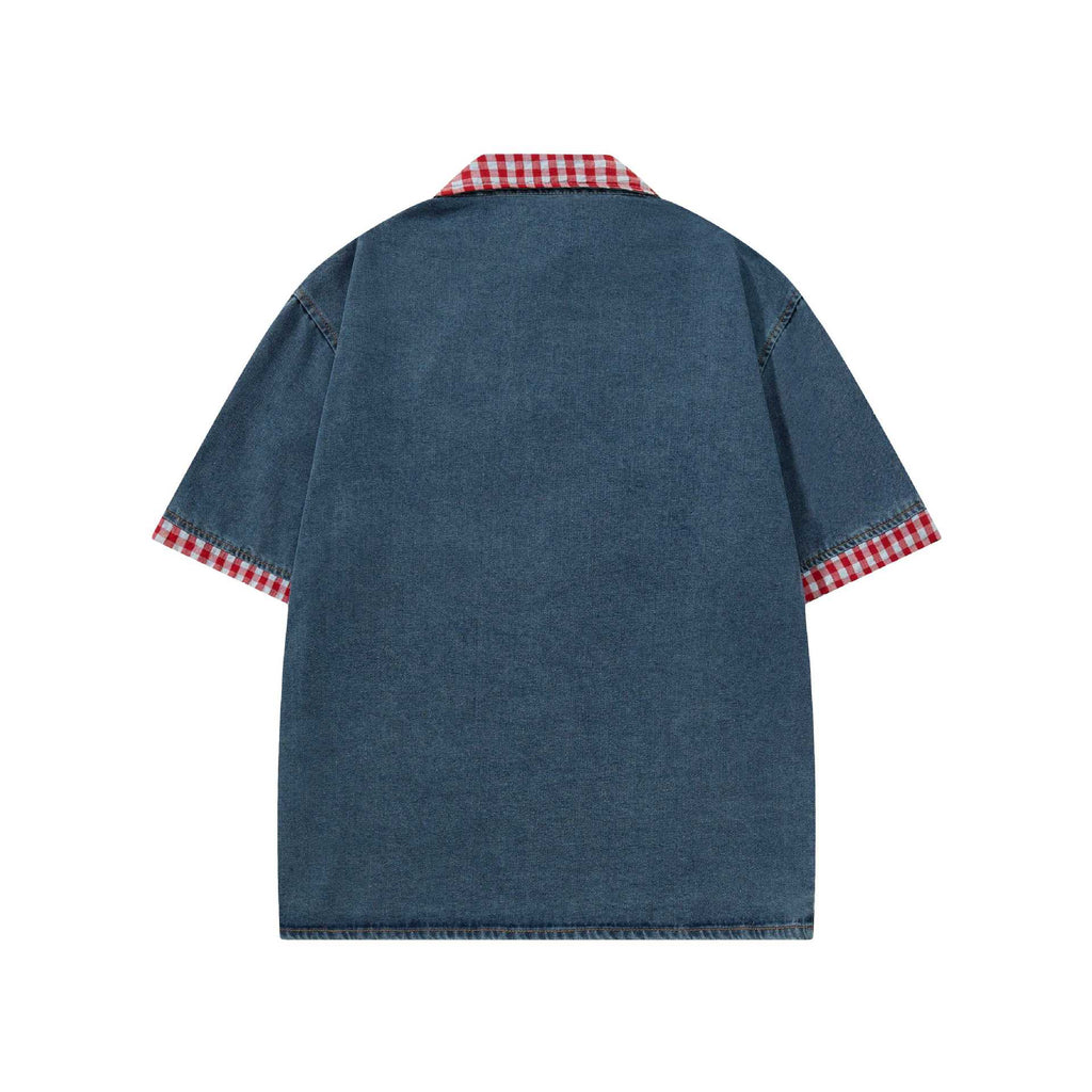 Cartoon fringed fabric embroidered short sleeves