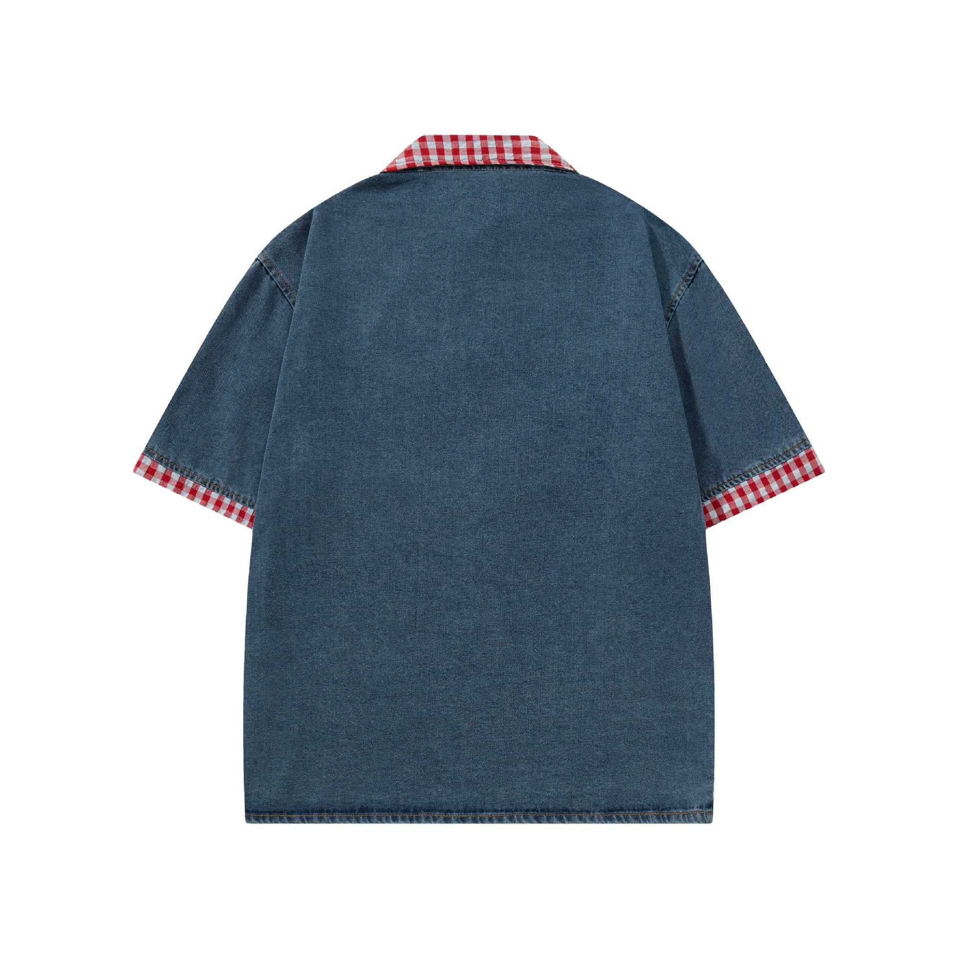 Cartoon fringed fabric embroidered short sleeves