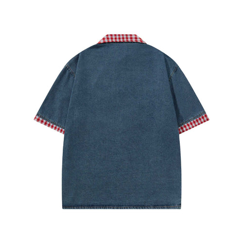 Cartoon fringed fabric embroidered short sleeves