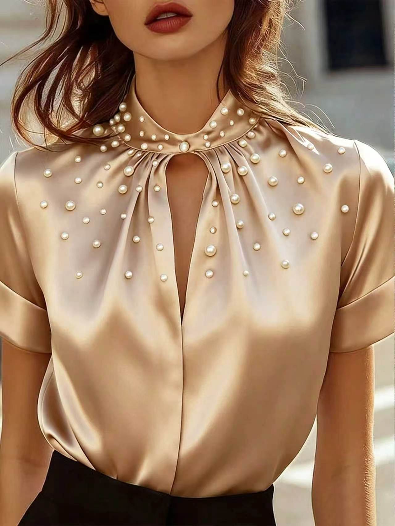 Top manches courtes basique tendance femme