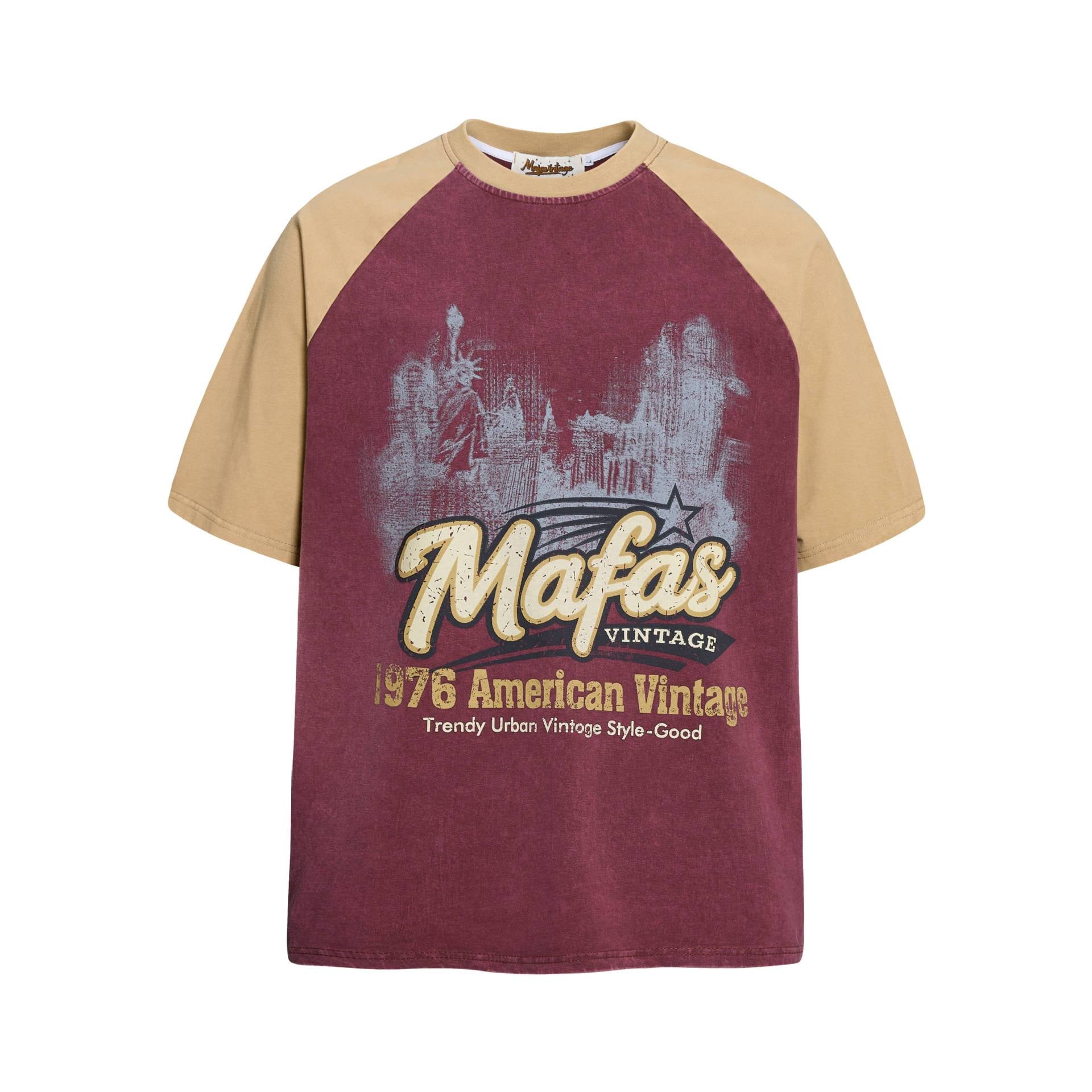 T-shirt silhouette ville mafas vintage femme
