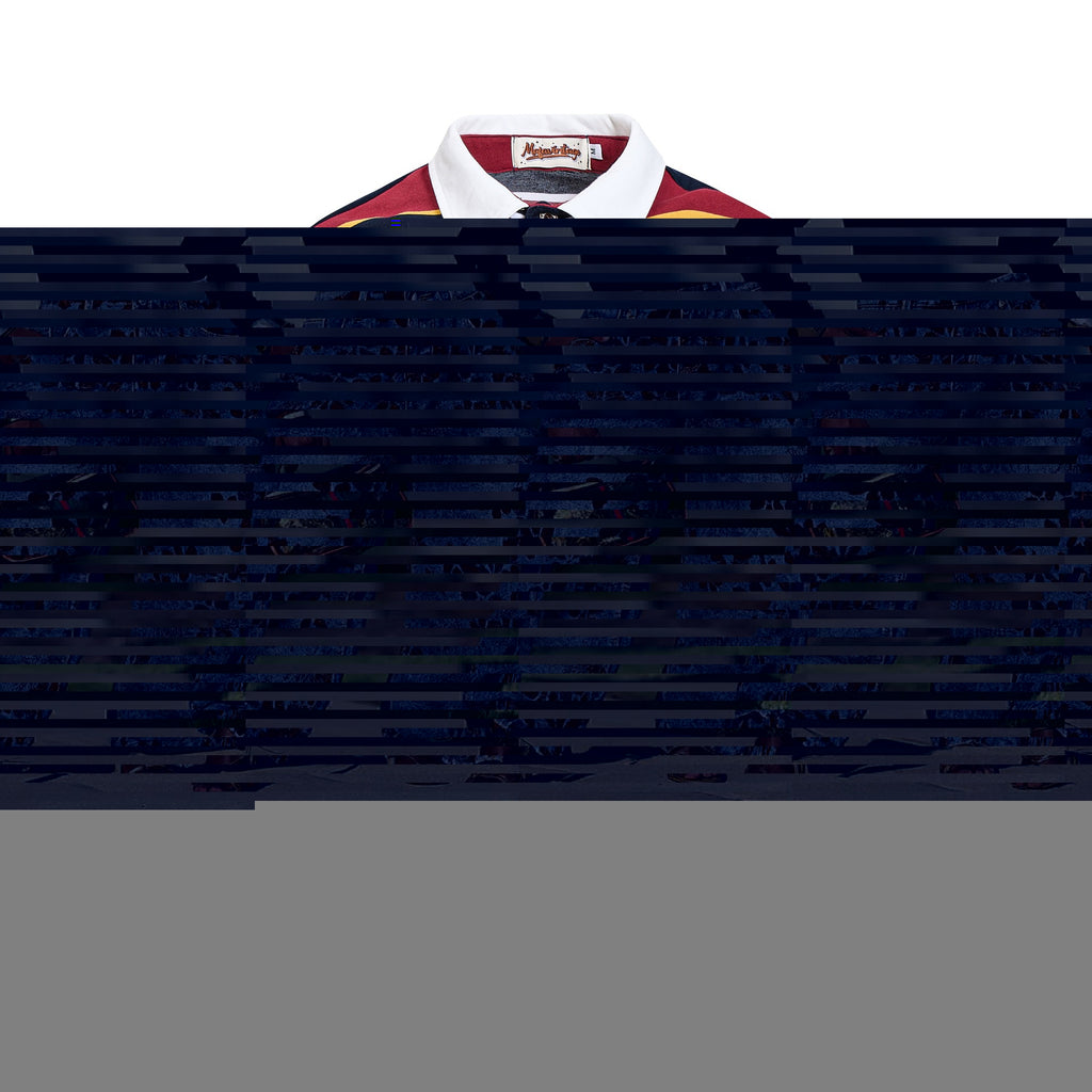 Emblem Embroidered Stripe Short Sleeve