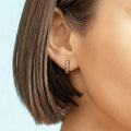 Trend Earrings For Women Earrings Silver Plated Twist Diamond Hoop Earrings Pendientes Jewelry Bijoux Femme