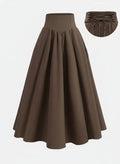High waisted A-line slimming skirt
