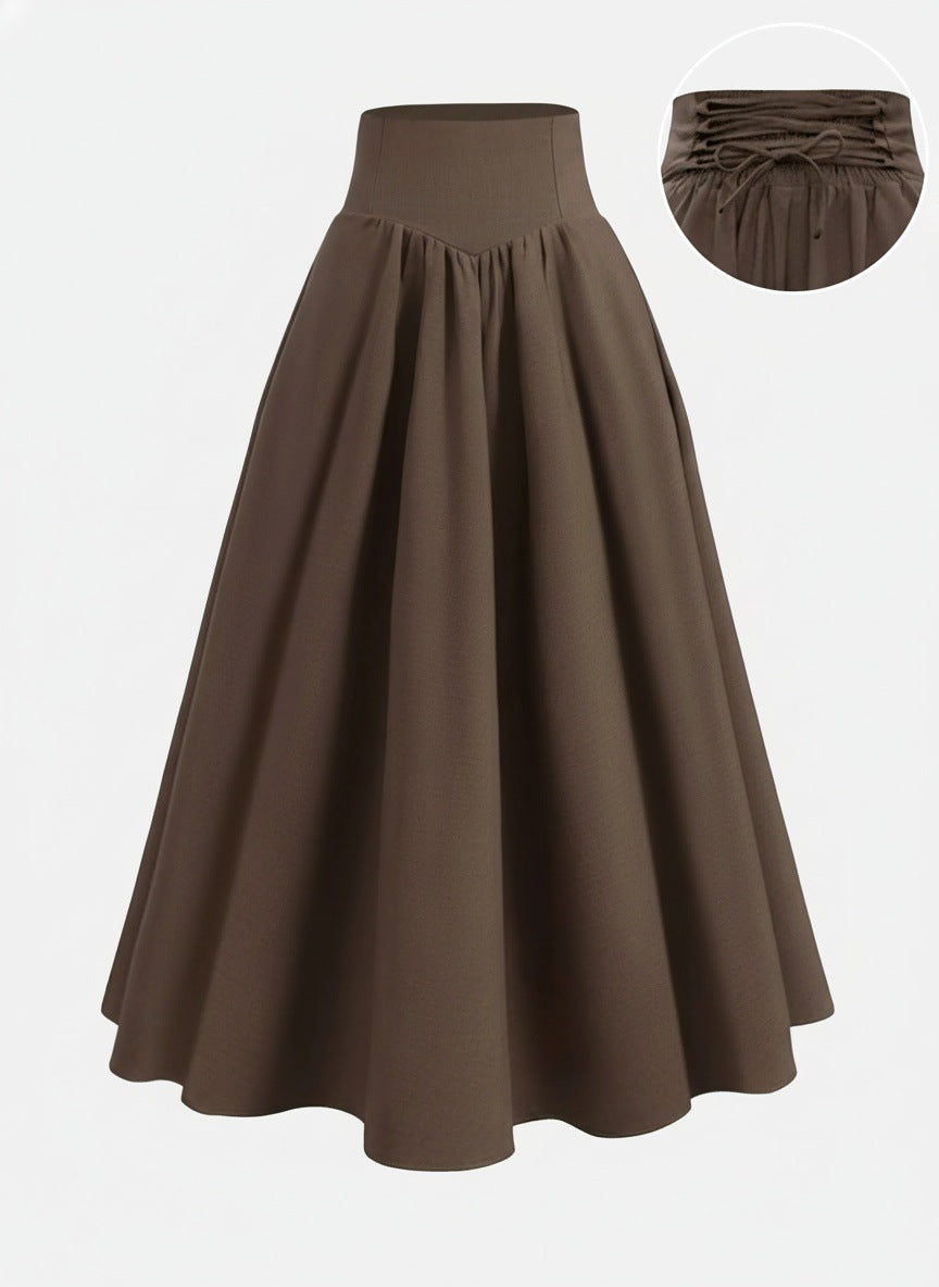 High waisted A-line slimming skirt