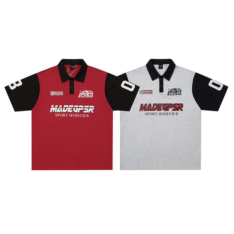 Printed loose fitting men's and women's short sleeves