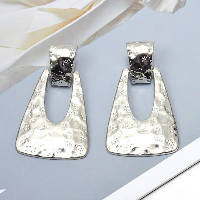 New Gold Color Metal Dangle Drop Earrings Jewelry Accessories For Women Fashion Trend Pendientes Bijoux Christmas Gift