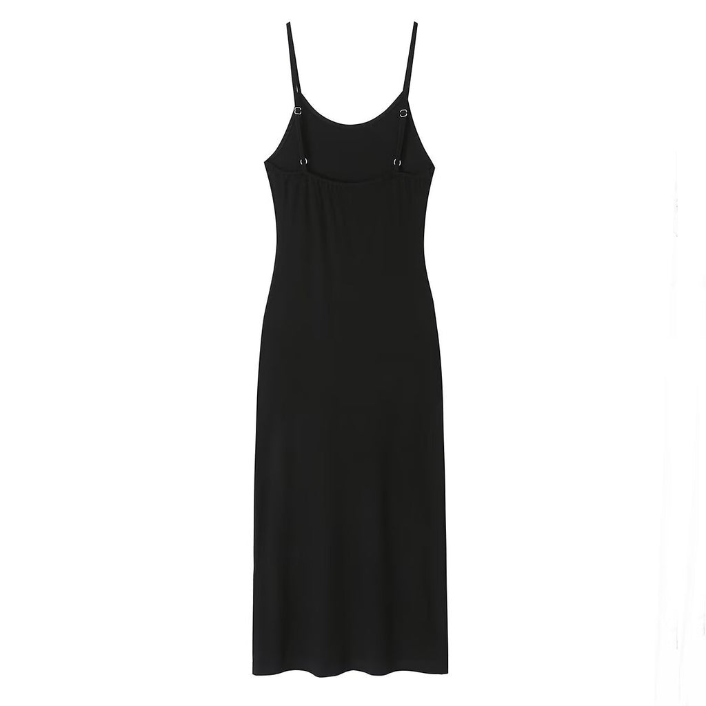 Simple and sexy knitted camisole long skirt