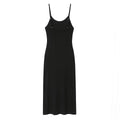 Simple and sexy knitted camisole long skirt