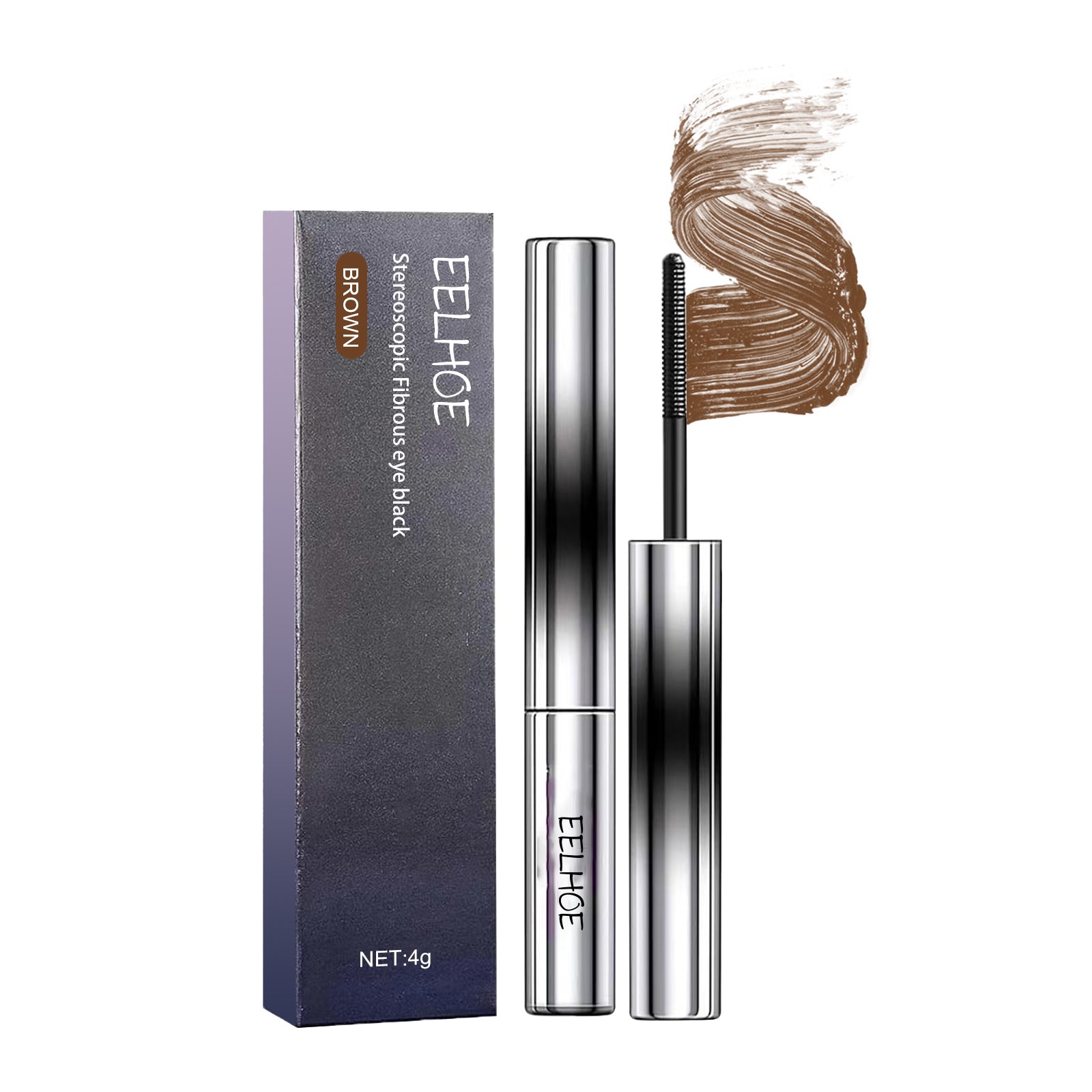 EELHOE Curl Your Mascara, Eyelashes Black Beautiful Natural Thick Sweat-Proof, Not Smudgy, Not Makeup Off Slim Long