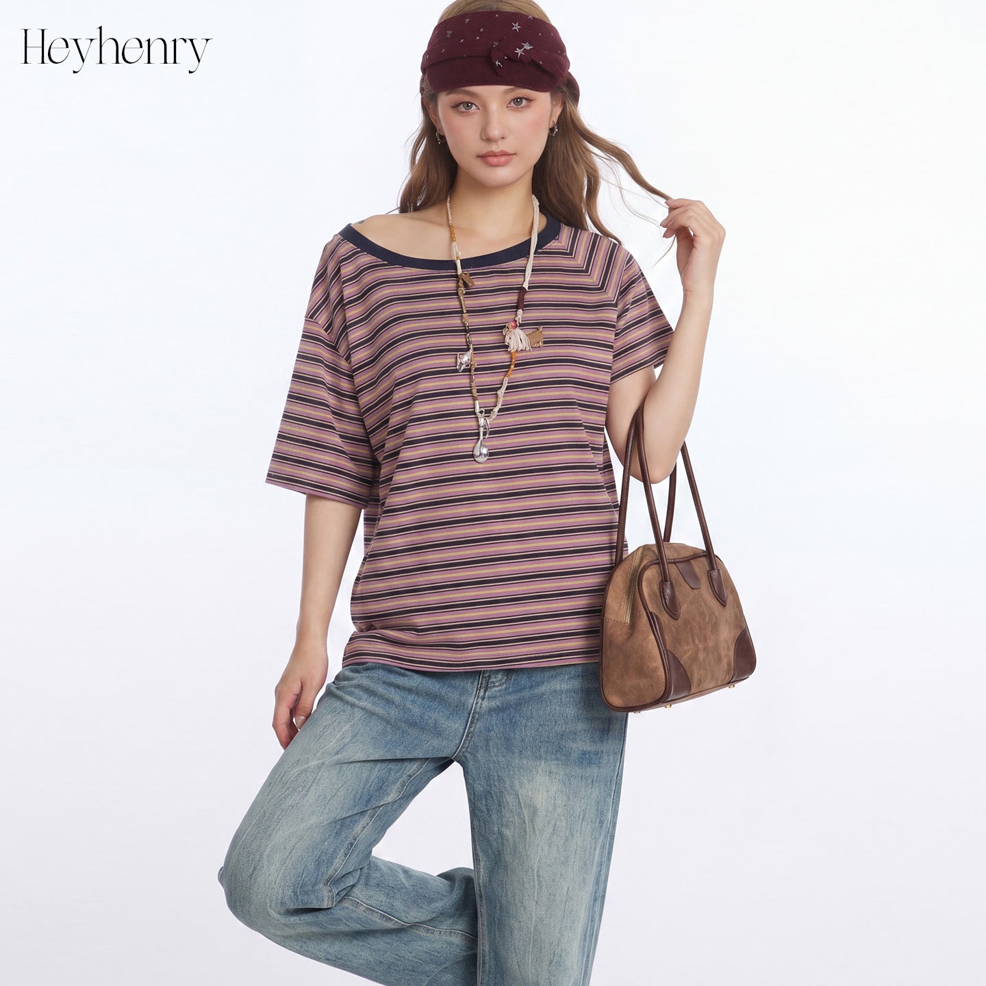 T-shirt coton pur épaule asymétrique slim femme