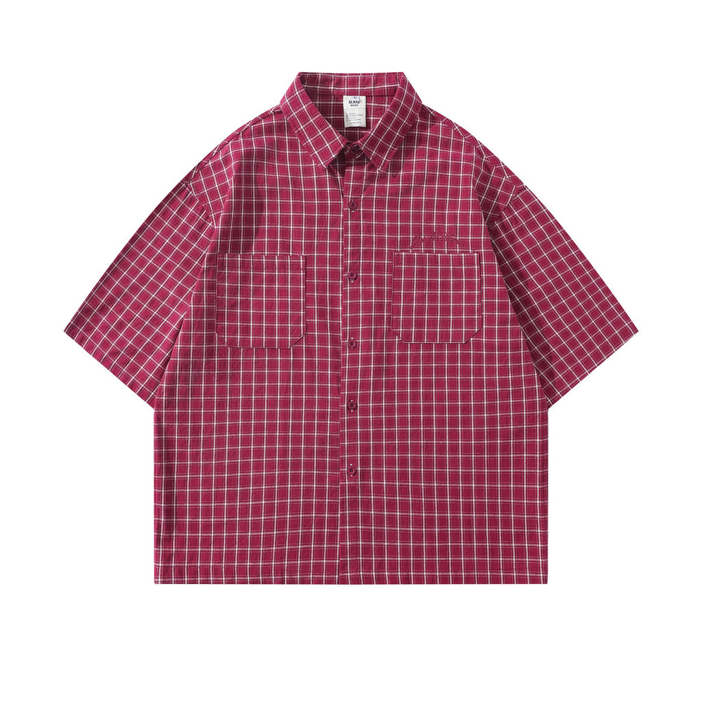 Basic checkered shirt T-shirt