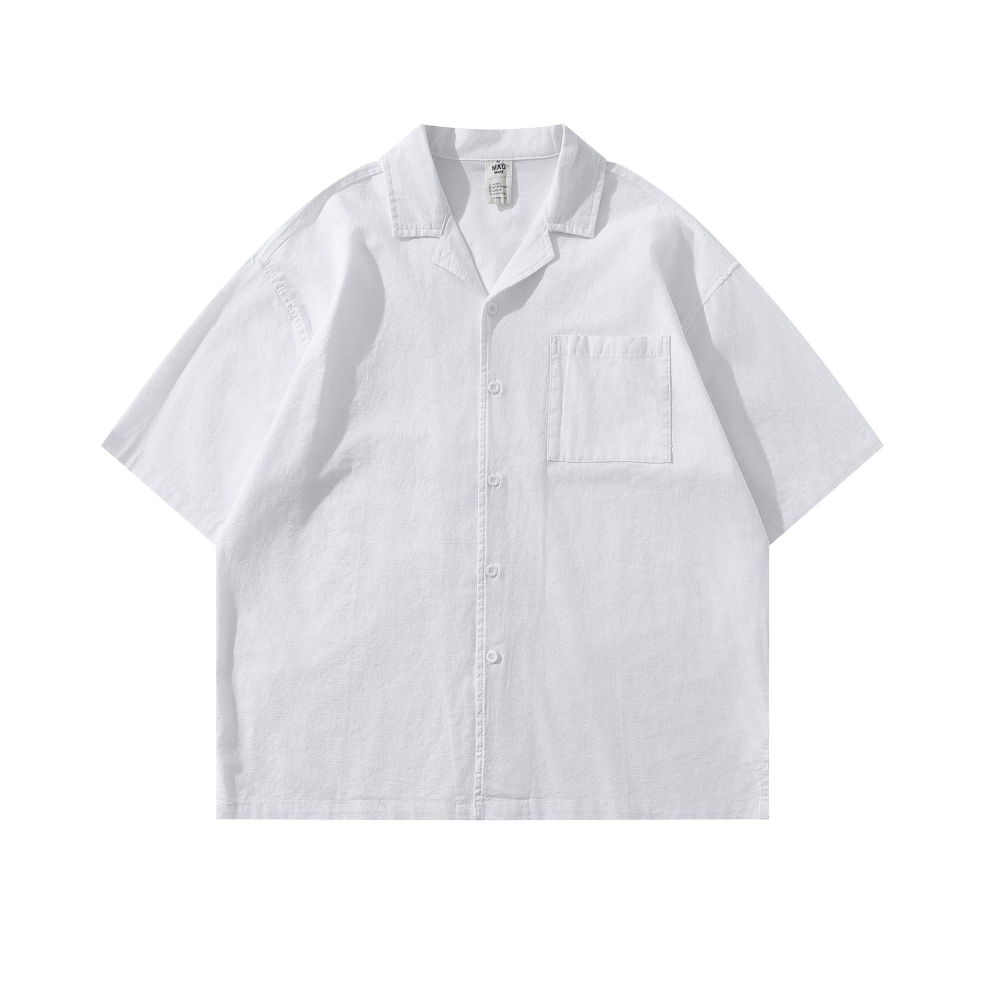 Double pocket solid color shirt T-shirt