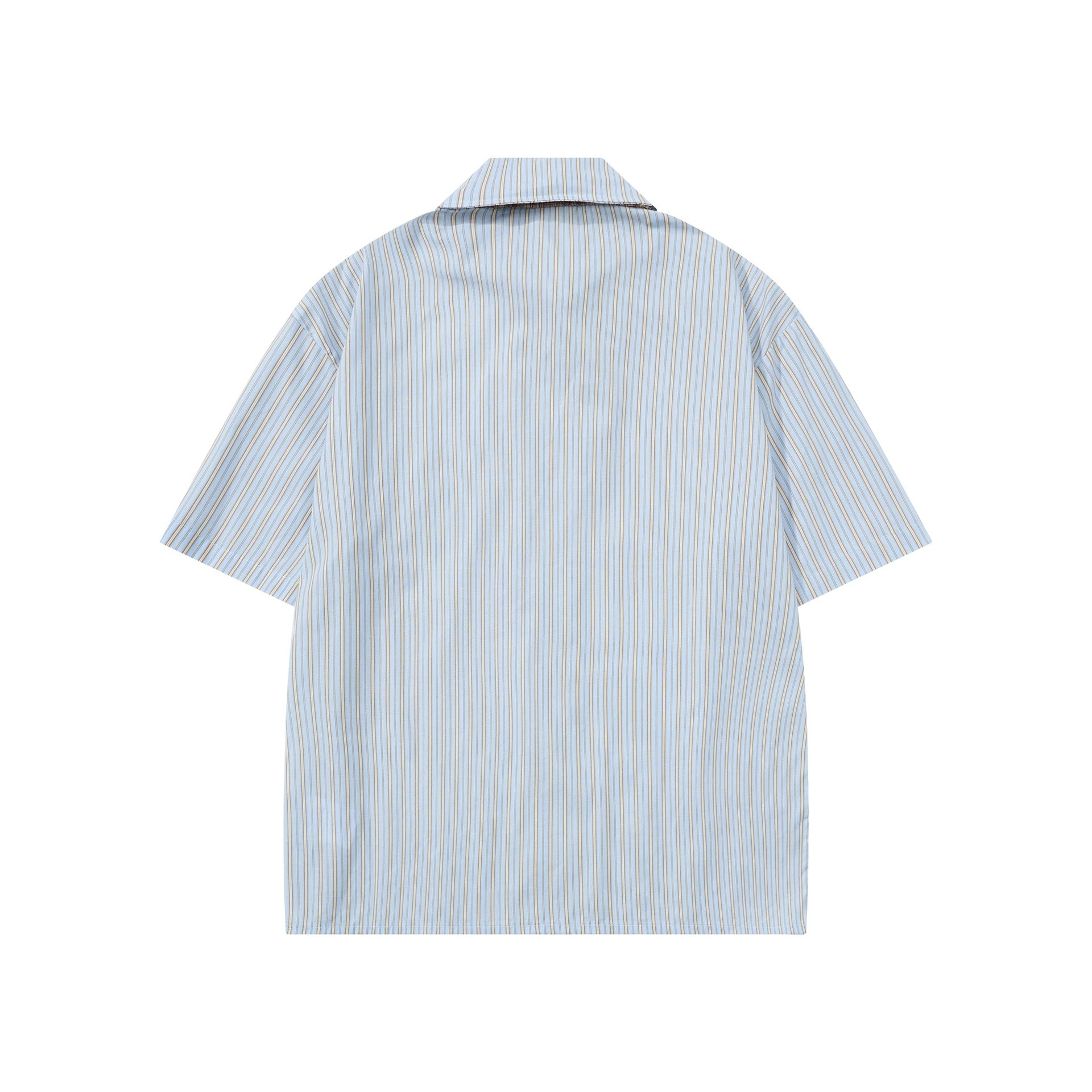 Plaid bow tie embroidered letter short sleeved shirt