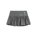 Melange Pleated Mini Skirt Women's High-Waisted Slimming Anti-Flash Skirt