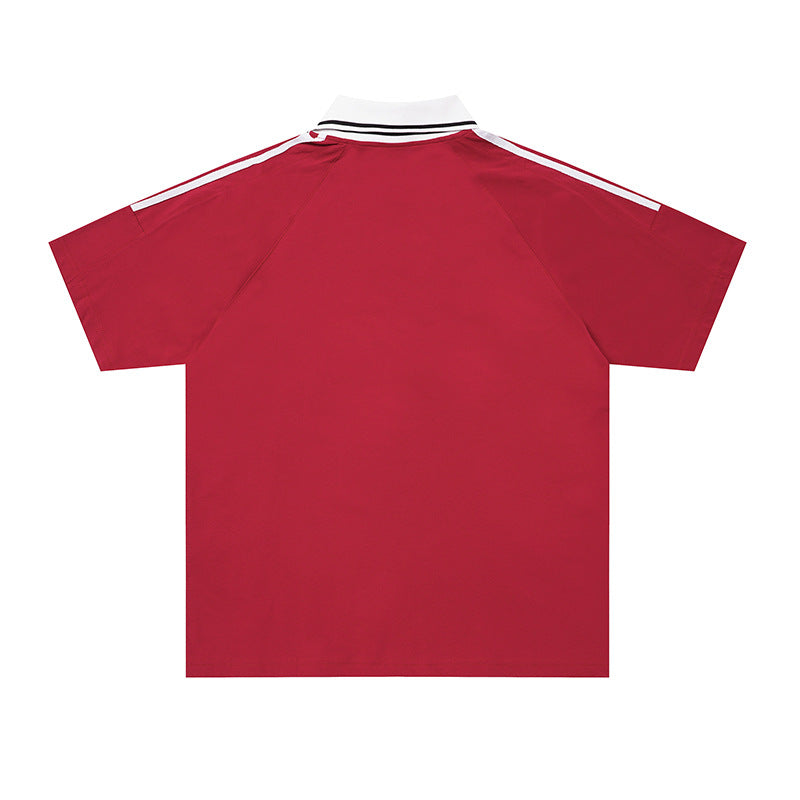 Badge printed short sleeved shirt