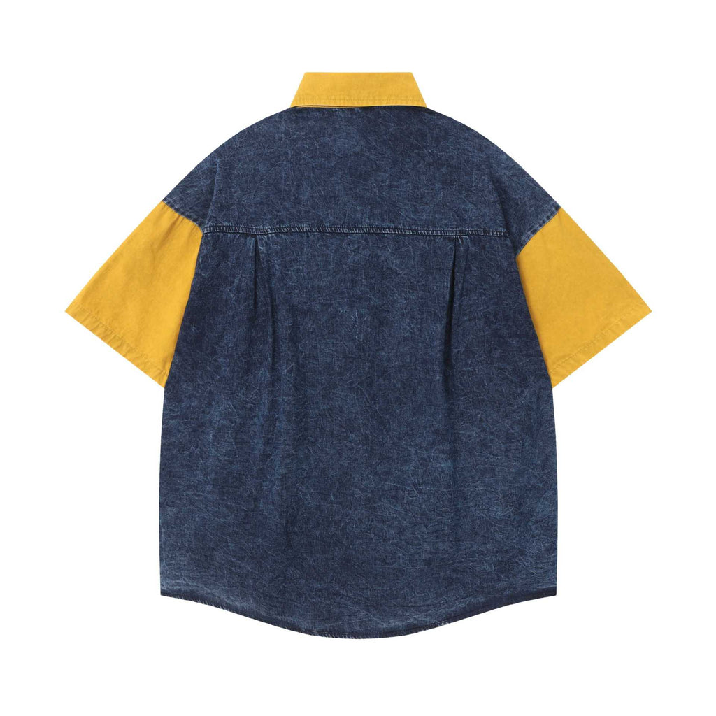 T-shirt manches courtes brodé patch chat femme