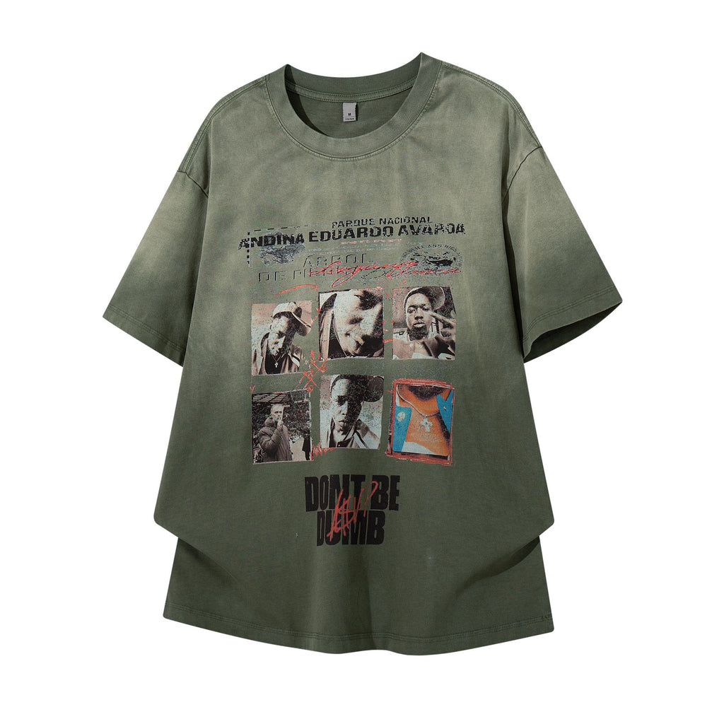 Jigsaw photo printed short sleeved shirt