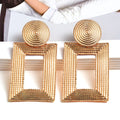 Hot Sell Geometric Gold Color Metal Dangle Drop Earrings Fine Jewelry Accessories For Women Fashion Trend Pendientes Bijoux