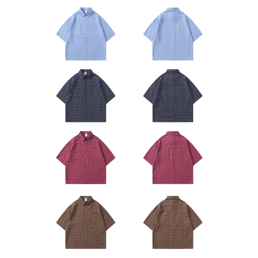 Basic checkered shirt T-shirt