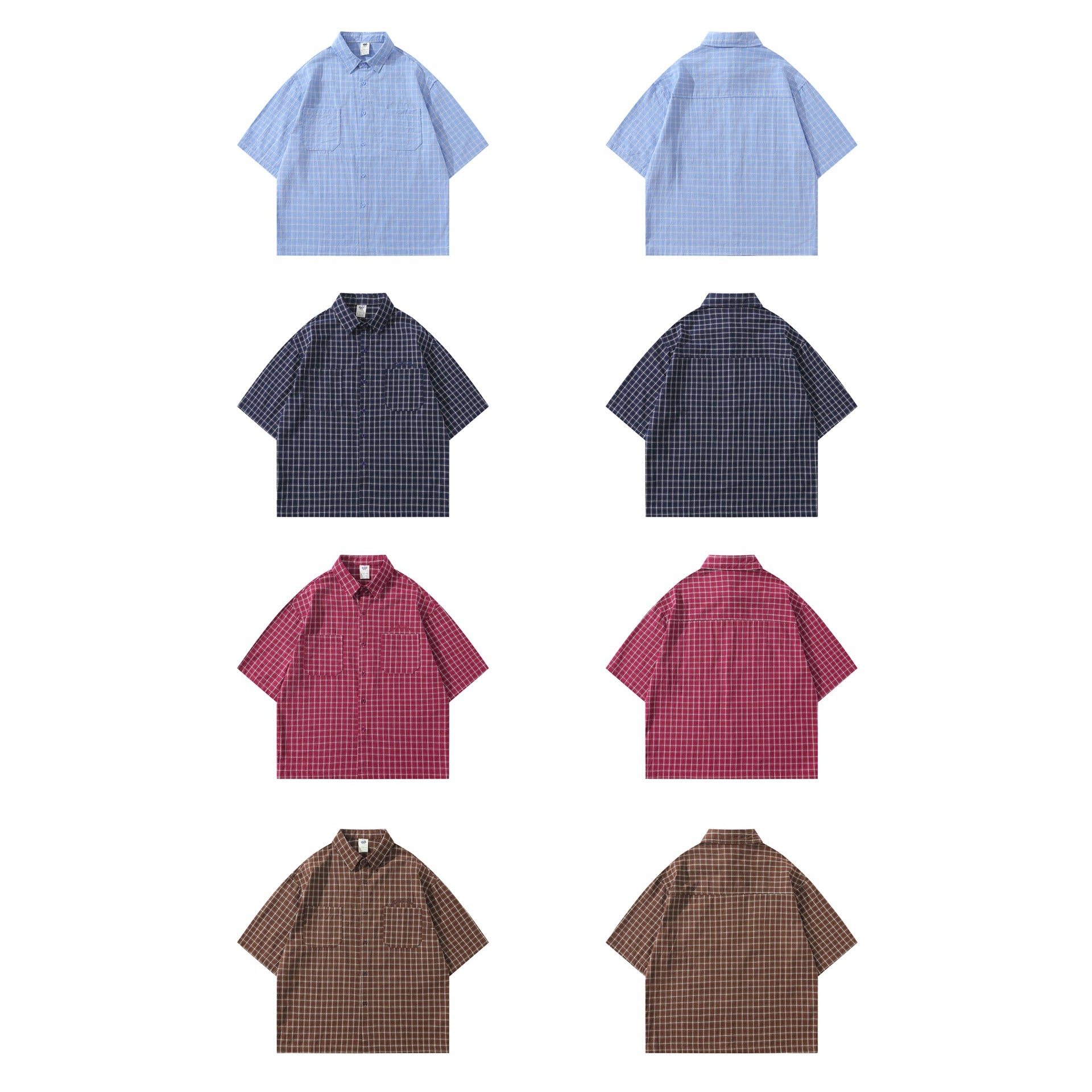 Basic checkered shirt T-shirt