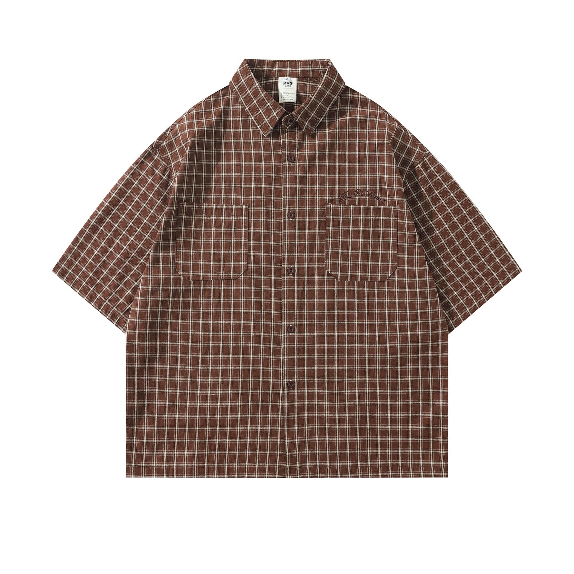 Basic checkered shirt T-shirt