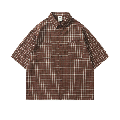 Basic checkered shirt T-shirt