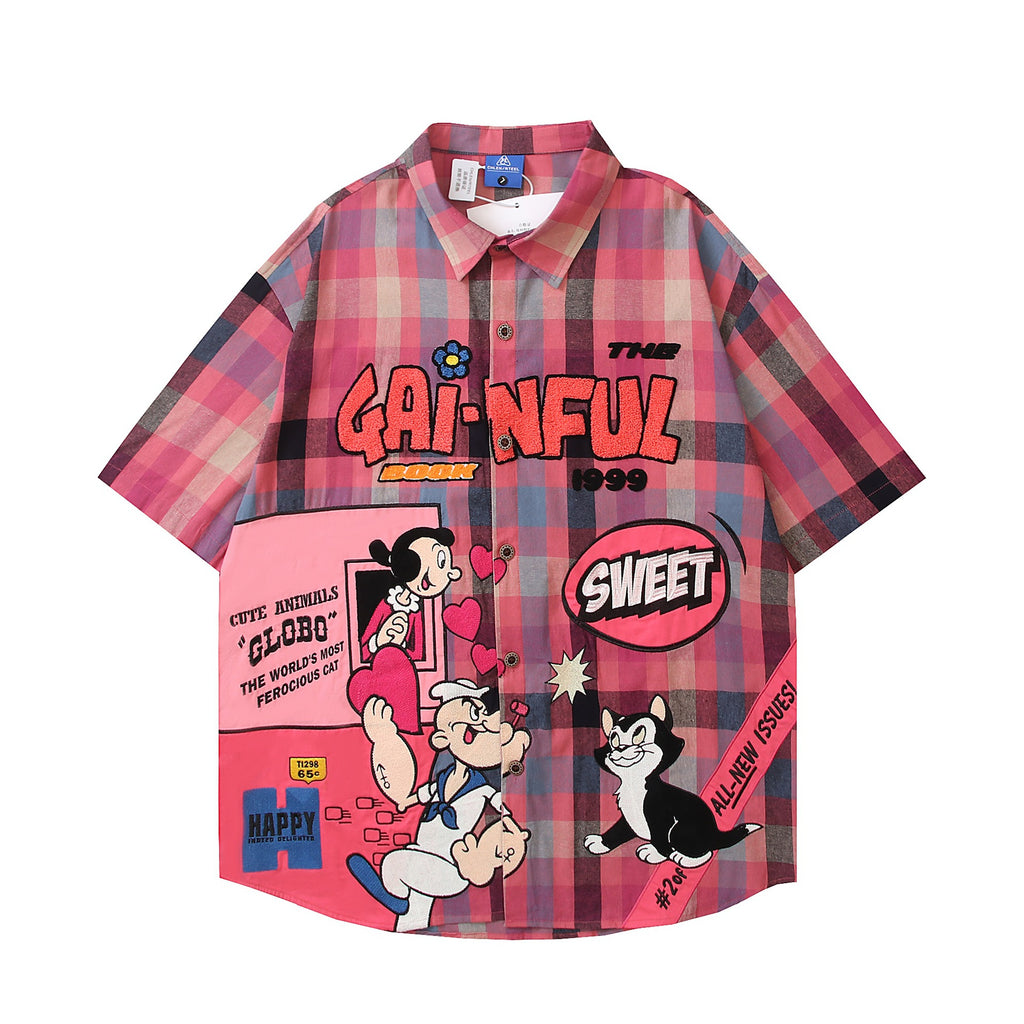 Popeye printed short sleeved shirt