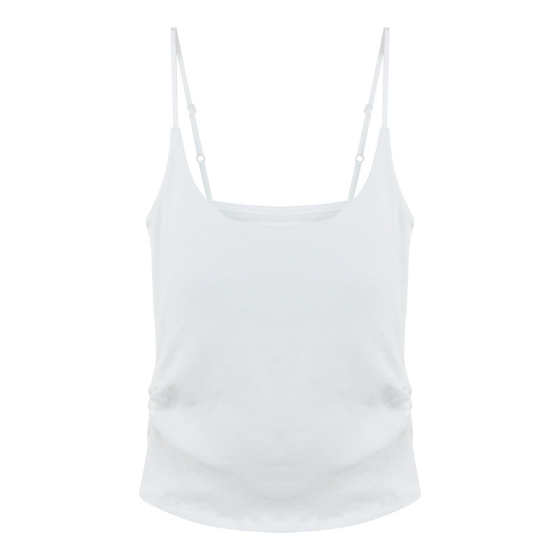 Vest with Padded Brapicy Girl Strap Top
