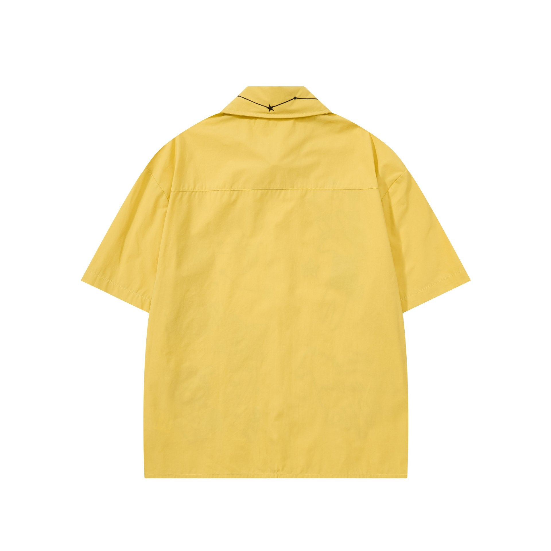 Constellation graffiti embroidery short sleeved shirt