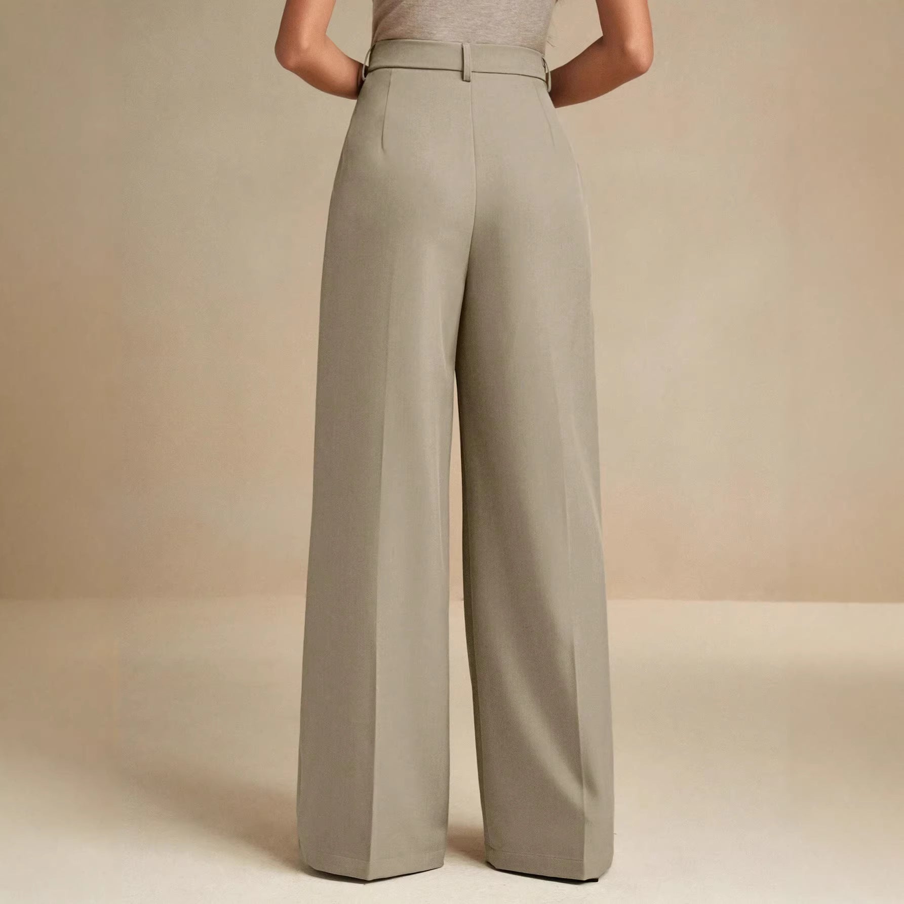 Loose straight leg suit pants