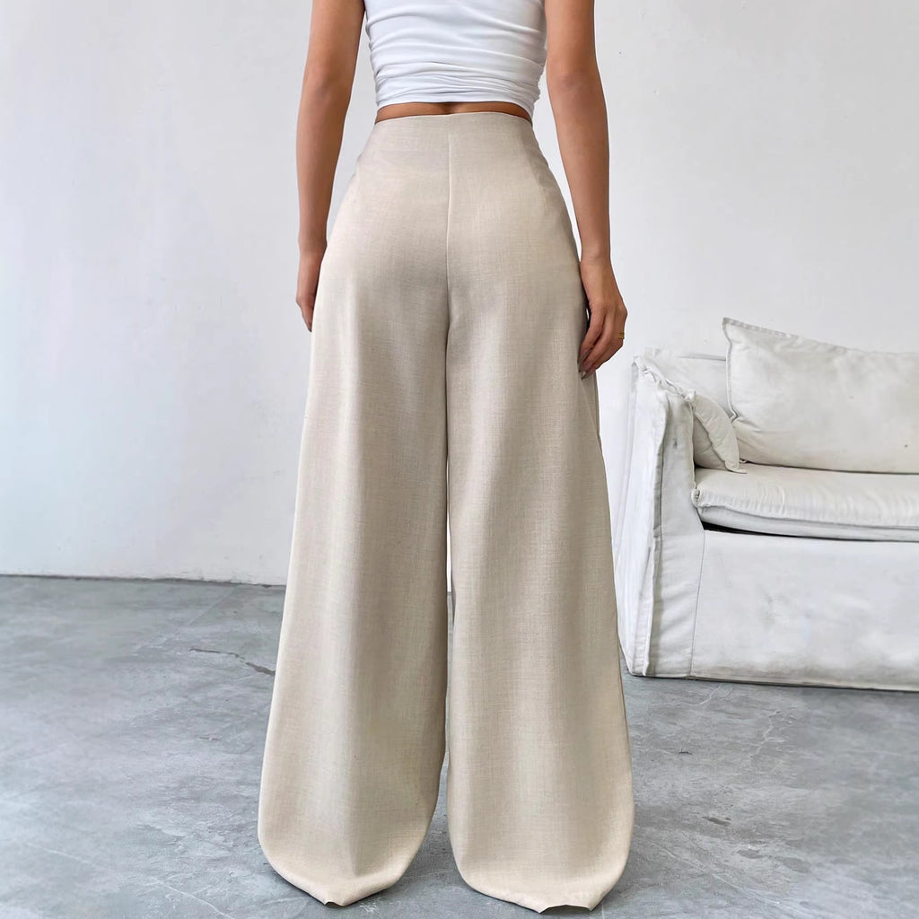 Loose straight tube hanging women's suit pants