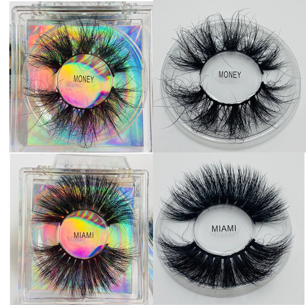 Fluffy Eyelashes 8D 25mm Mink Eyelashes 27mm Long Thick Net Red False Eyelashes