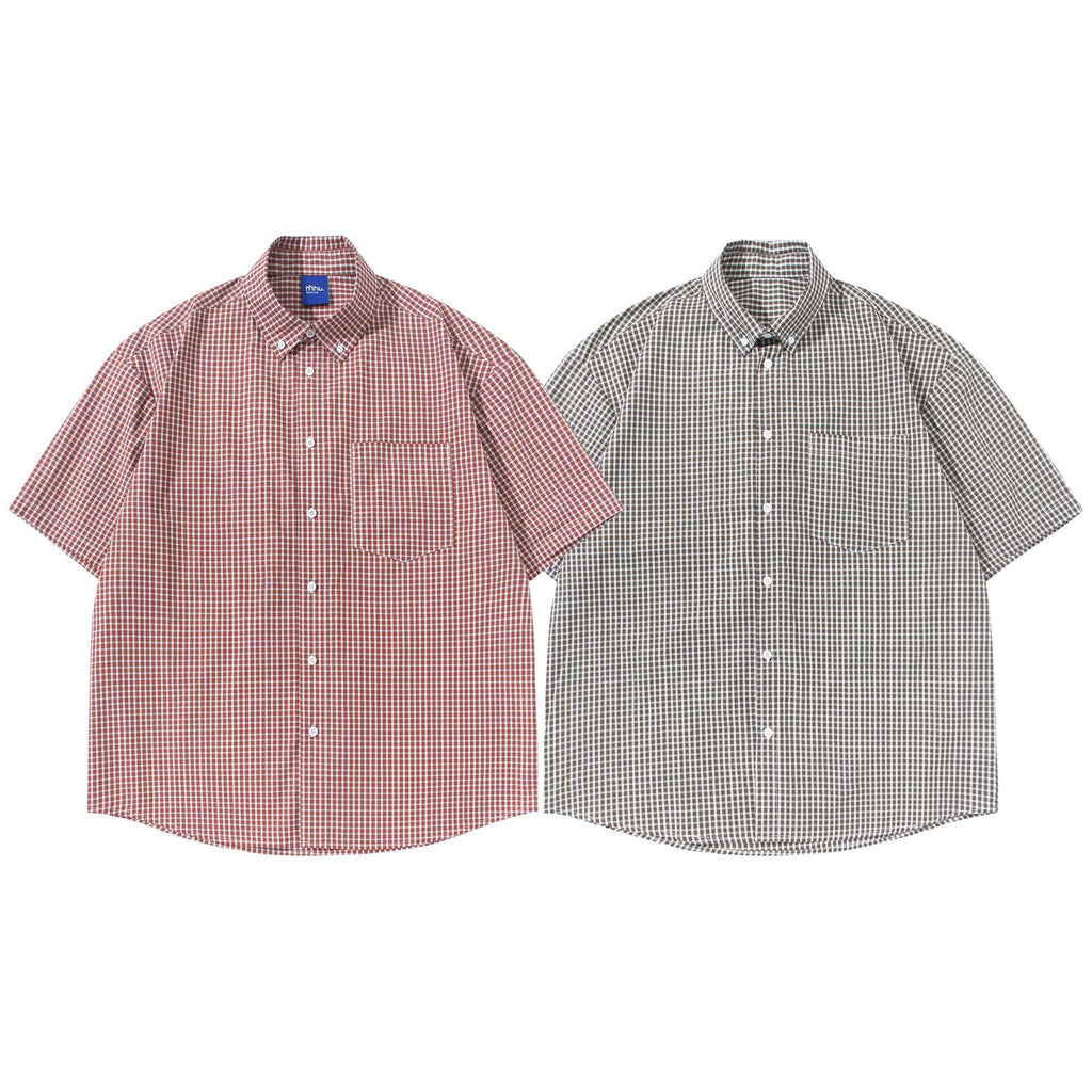 Fine plaid shirt T-shirt