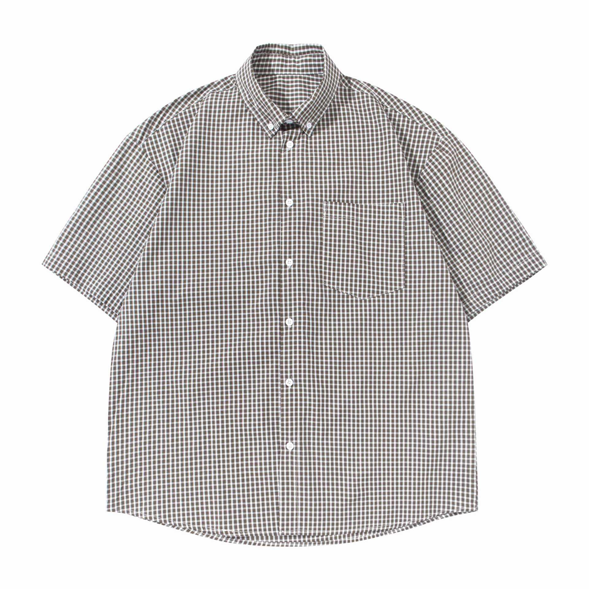 Fine plaid shirt T-shirt