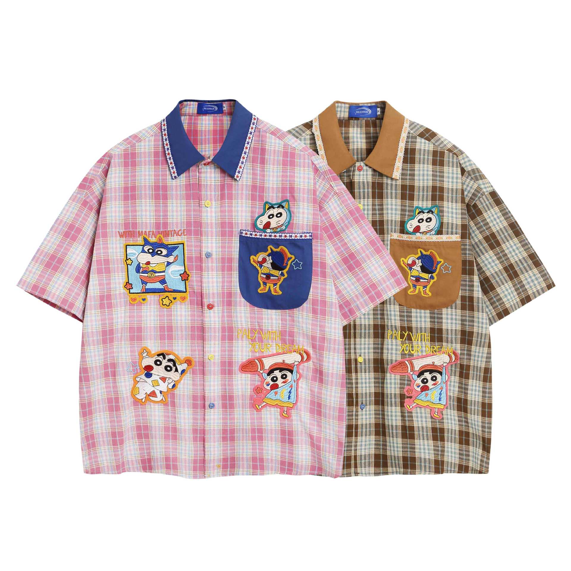 Crayon Shin chan Embroidered Short Sleeve