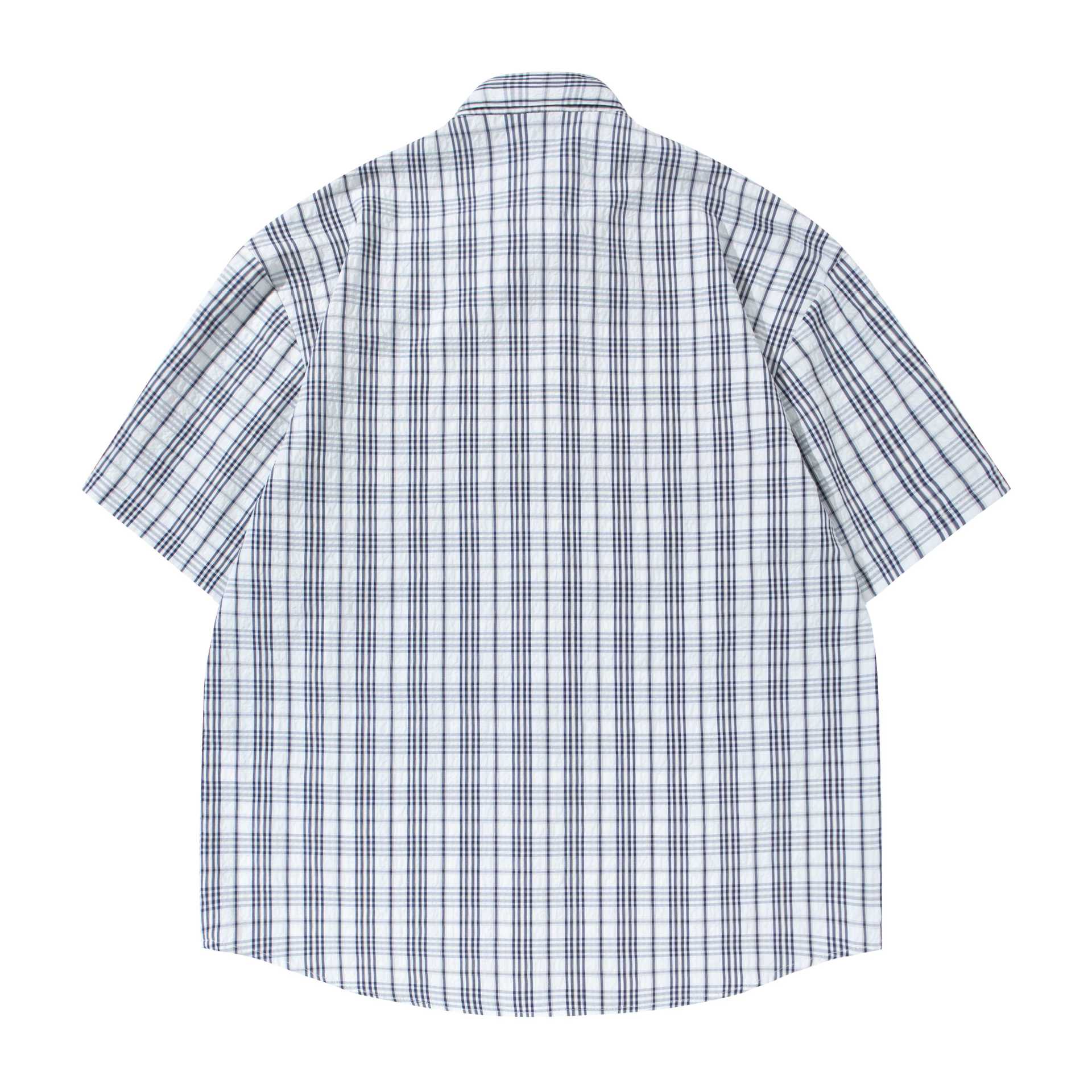 Texture plaid shirt T-shirt